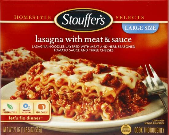 Stouffer's Large Size Lasagna With Meat & Sauce (21 oz)