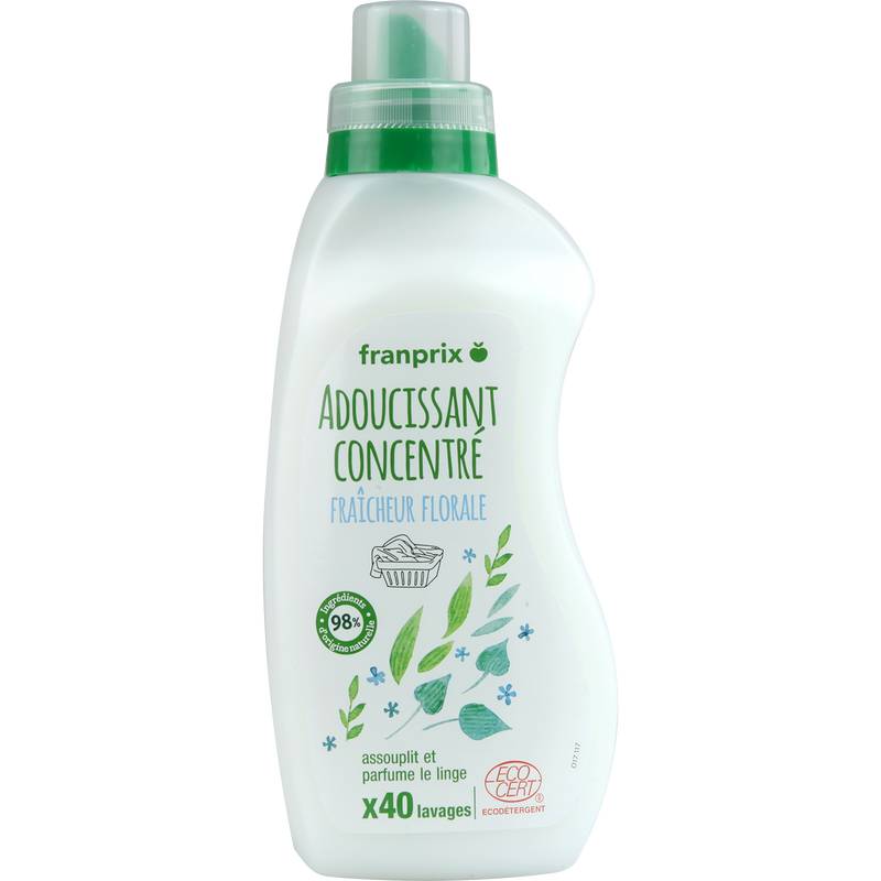 Franprix - Adoucissant concentré fraicheur bio 40 lavages (750ml)