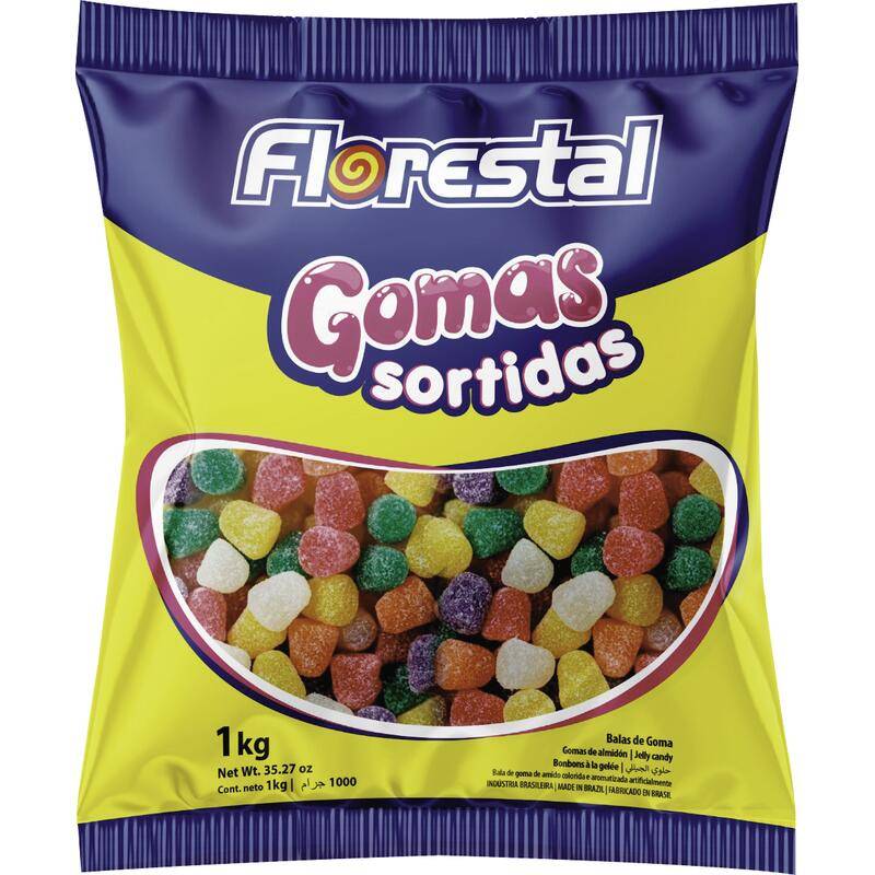 Florestal bala de goma sinos sortidos (1kg)