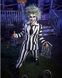 Adult Beetlejuice Striped Suit (Adult Small)