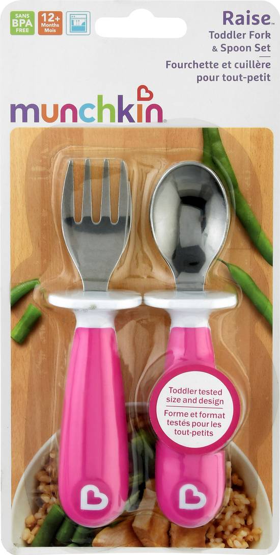 Munchkin Toddler Fork & Spoon Set, 12 Months+