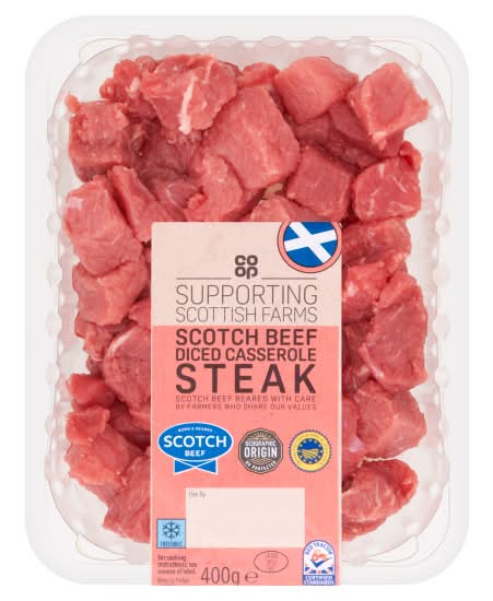 Co-op Scotch Diced Beef Casserole Steak (400g)