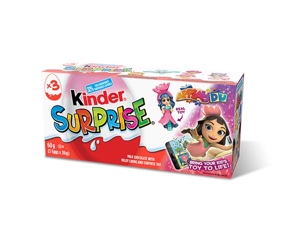 Boîte rose de chocolats kinder surprise (3 x 20 g) - kinder surprise pink chocolate eggs (3 x 20 g)