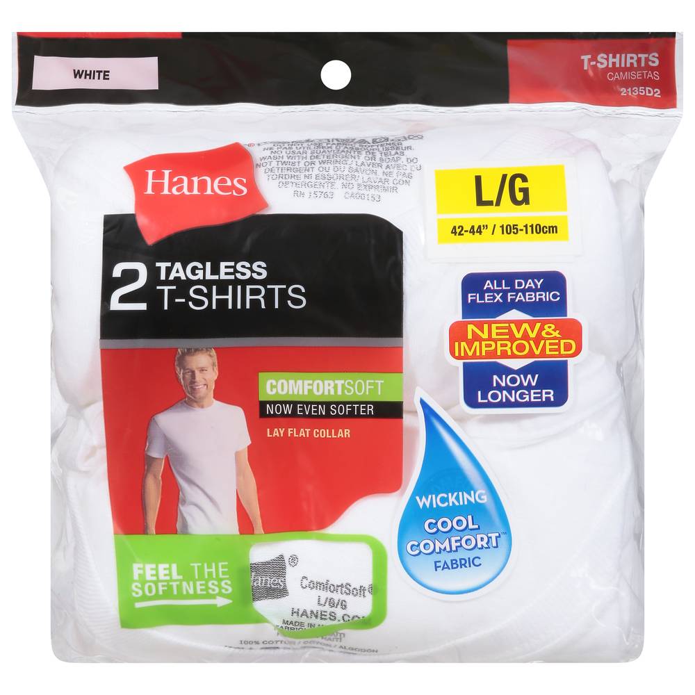 Hanes White Comfortsoft Tagless T-Shirt