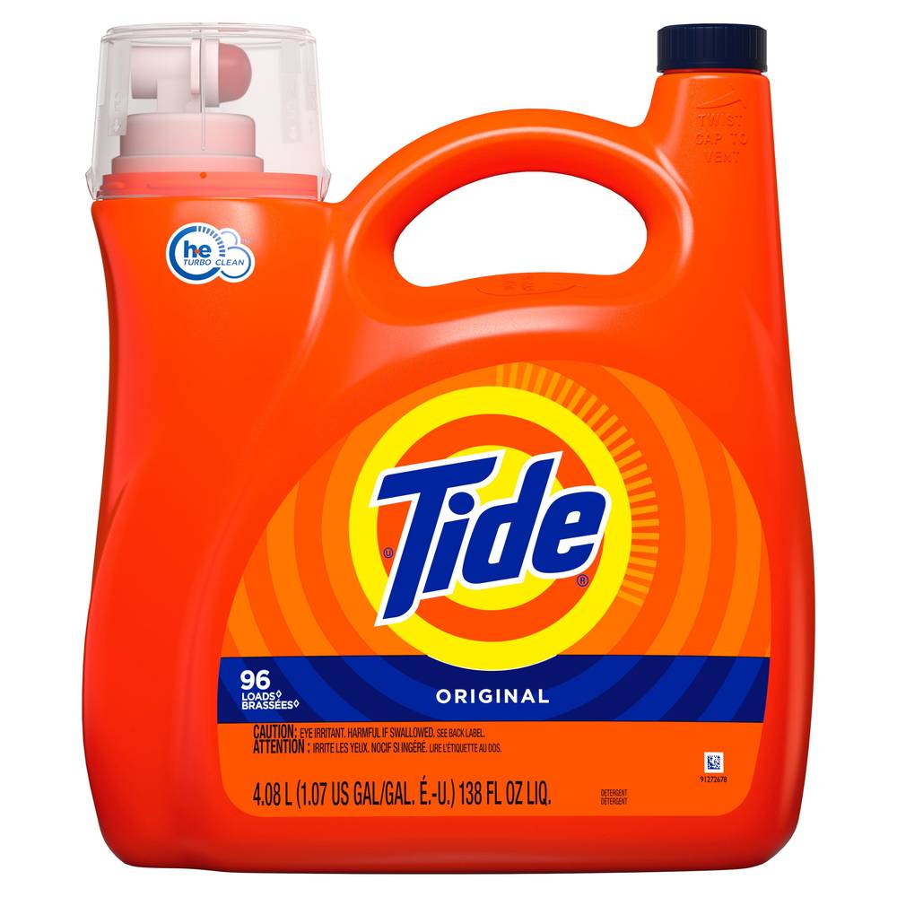Tide Original HE Liquid Laundry Detergent, 100 Loads, 146 oz