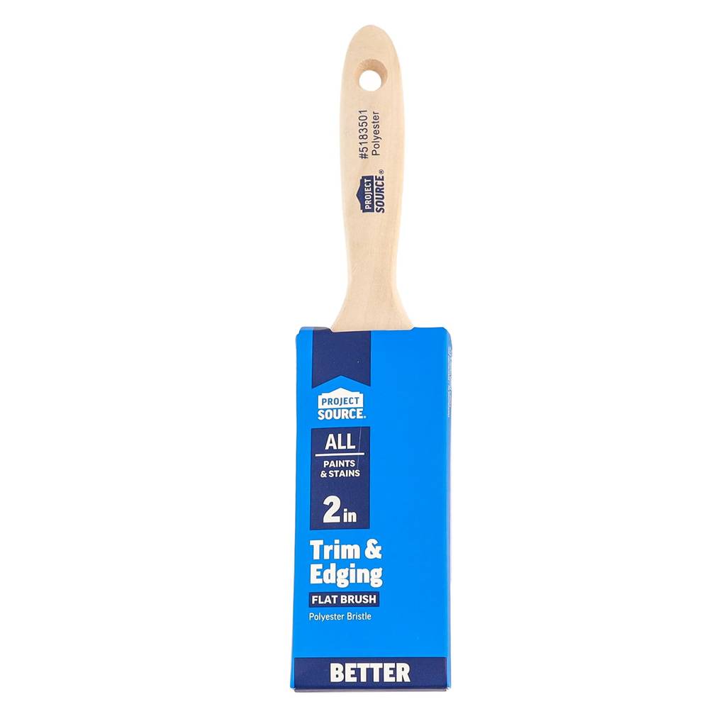 Project Source Better All Paints and Stains 2-in Reusable Polyester Flat Wall Brush | WB00000