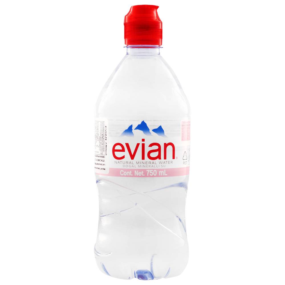 Evian agua mineral sin gas (750 ml)