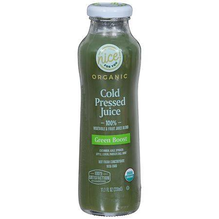 Nice! Cold Pressed Organic Juice Green Boost - 11.1 fl oz