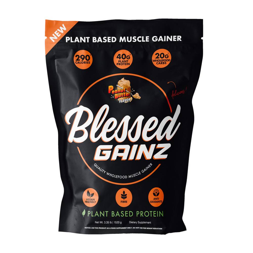 Gainz Wholefood Muscle Gainer - Peanut Butter (20 Servings) (1 Unit(s))