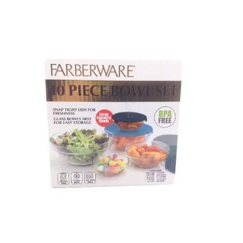 Farberware 10-pc. Glass Bowl Food Storage Set