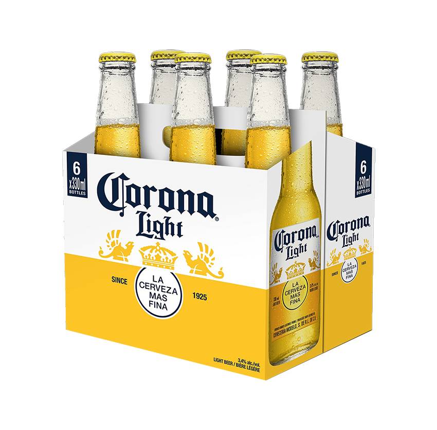 Corona Light Beer (6 pack, 330 mL)