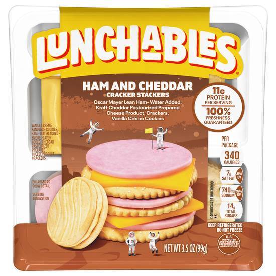 Lunchables Cracker Stackers (ham & cheddar)