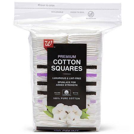 Walgreens Premium Cotton Squares (100 ct)