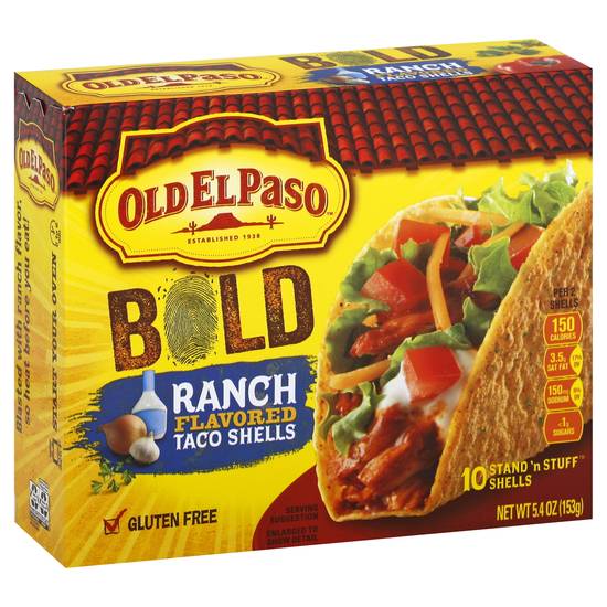 Old El Paso Bold Ranch Flavored Stand Taco Shells (10 ct)