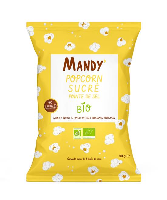 Mandy' - Popcorn pointe de sel bio (sucré)