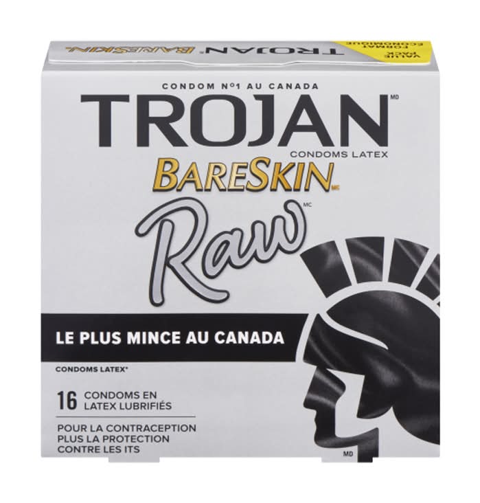 Trojan bareskin raw préservatifs lubrifié latex mince préservatifs au canada (16 unités) - trojan bareskin raw lubricated condoms (16 ct)