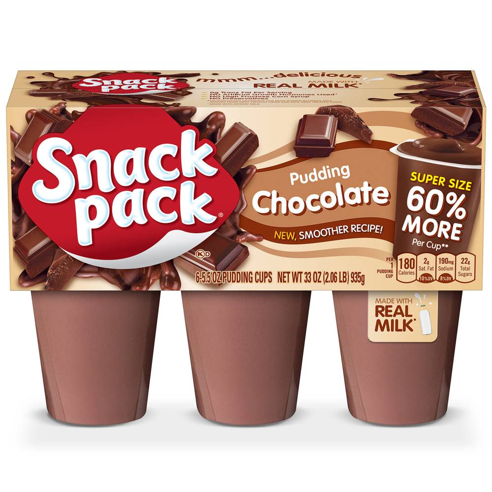 Snack pack Chocolate Pudding Super Size Cups(6 Ct)