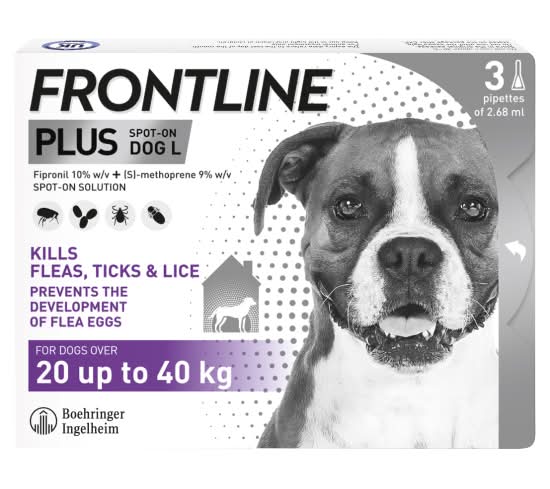 Frontline L, Flea & Tick Treatment Dog (3 pack)