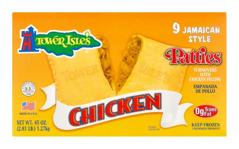Tower Isle's Jamaican Style Chicken Patties (45 oz, 9 ct)