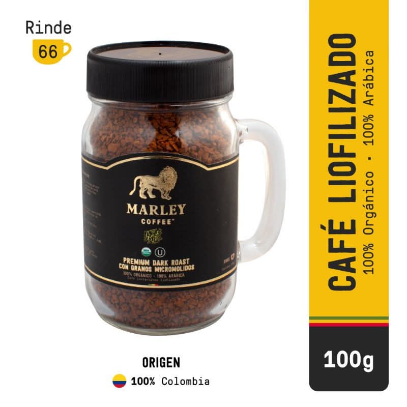 Marley Coffee · Café instantáneo liofilizado premium de tueste oscuro (100 g)