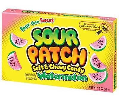 Cadbury Adams Sour Patch Watermelon, 3.5 oz. Theater Box, 12 Packs/Order