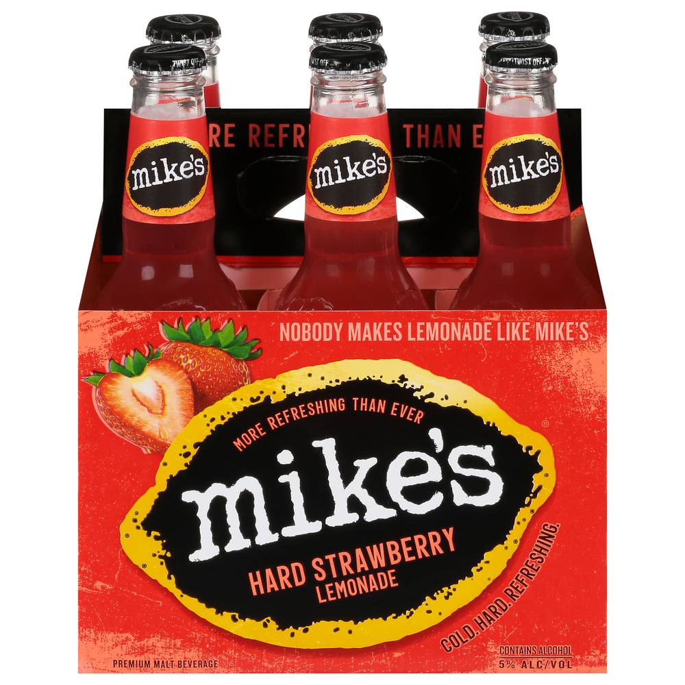 Mike's Premium Hard Malt Beverage (6 ct, 11.2 fl oz) (strawberry-lemonade)