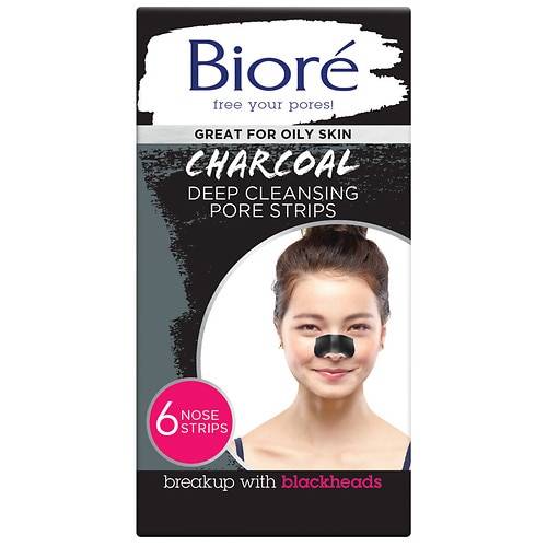 Biore Charcoal Blackhead Remover Pore Strips - 6.0 EA