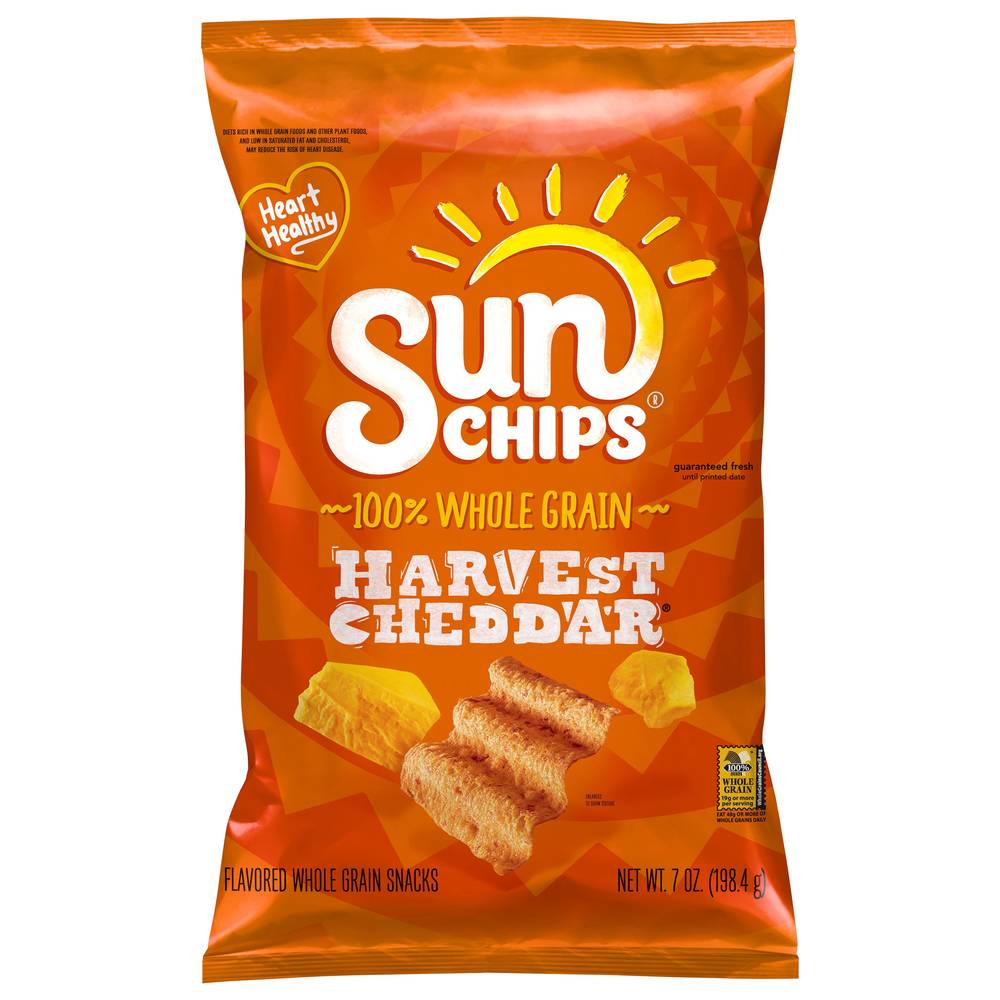 Sun Chips 100% Whole Grain Snacks, Harvest Cheddar (7 oz)