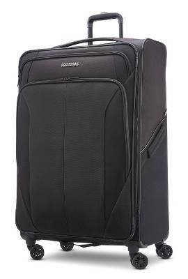 American Tourister Phenom Softside Large Checked Spinner Suitcase - Black
