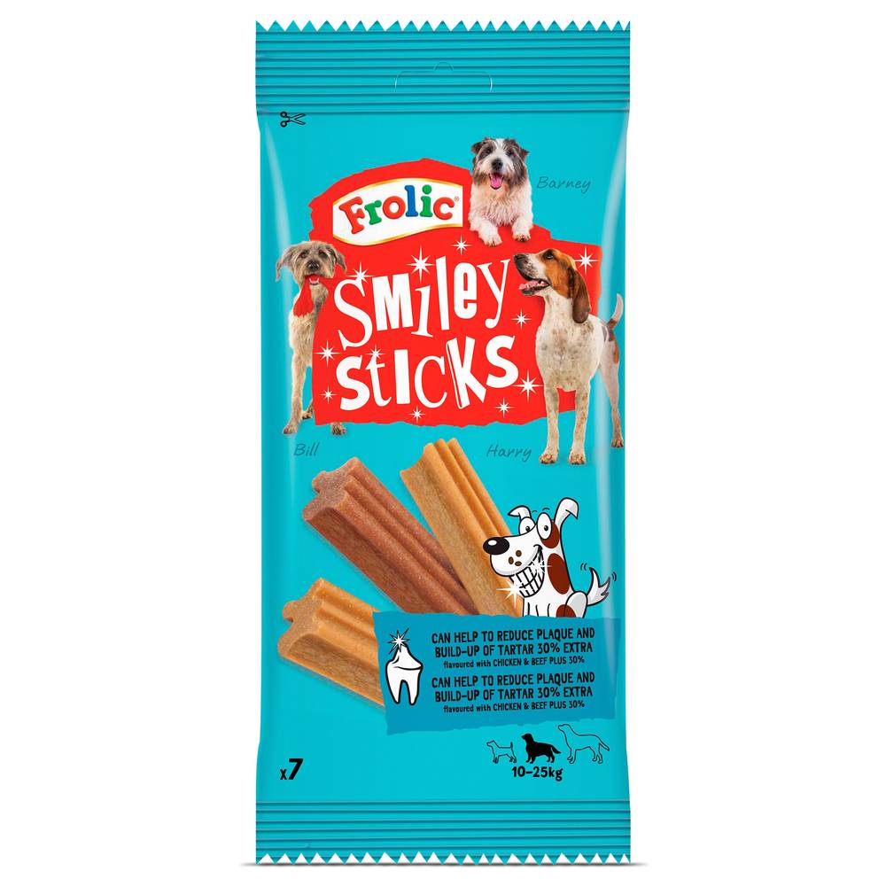 Snack Para Perros Smiley Sticks Frolic Bolsa 175 G