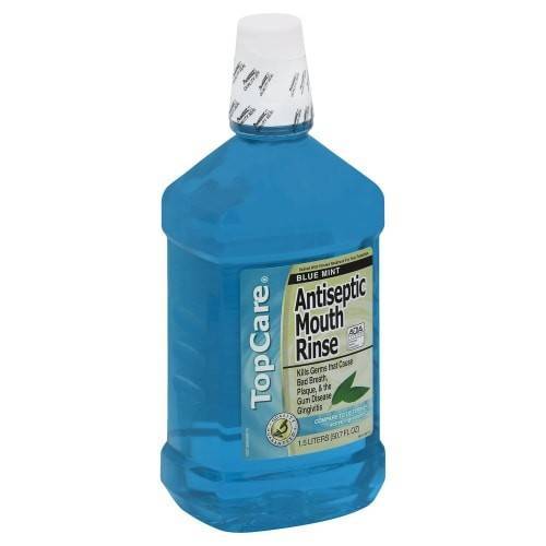 Topcare Antiseptic Mouth Rinse Blue Mint (51 oz)