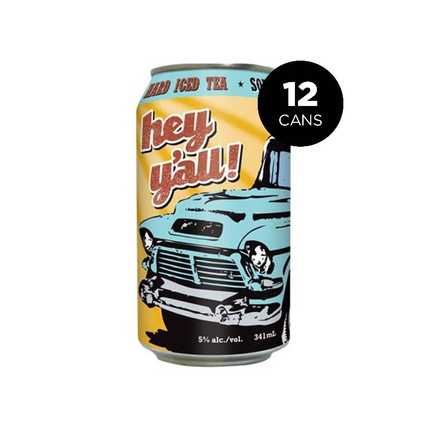 Hey Yall Hard Iced Tea  (12 Cans, 341ml)