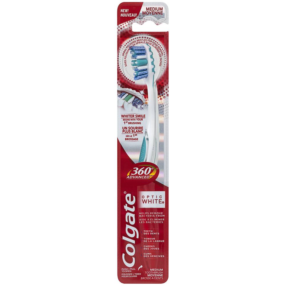 Colgate 360 Advanced Optic White Toothbrush Medium