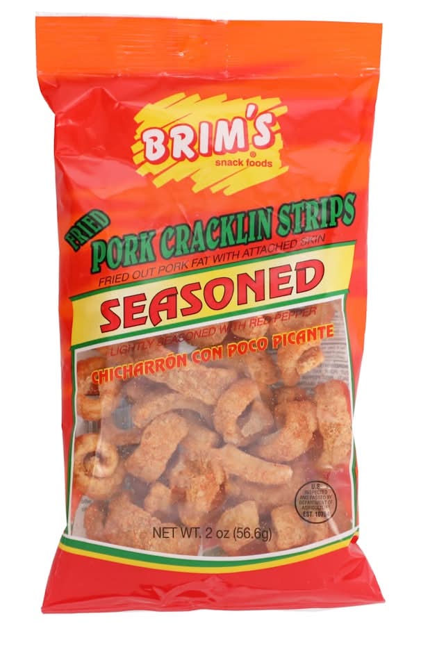 Brim's Seasoned Cracklin Strips, Pork (2 oz)