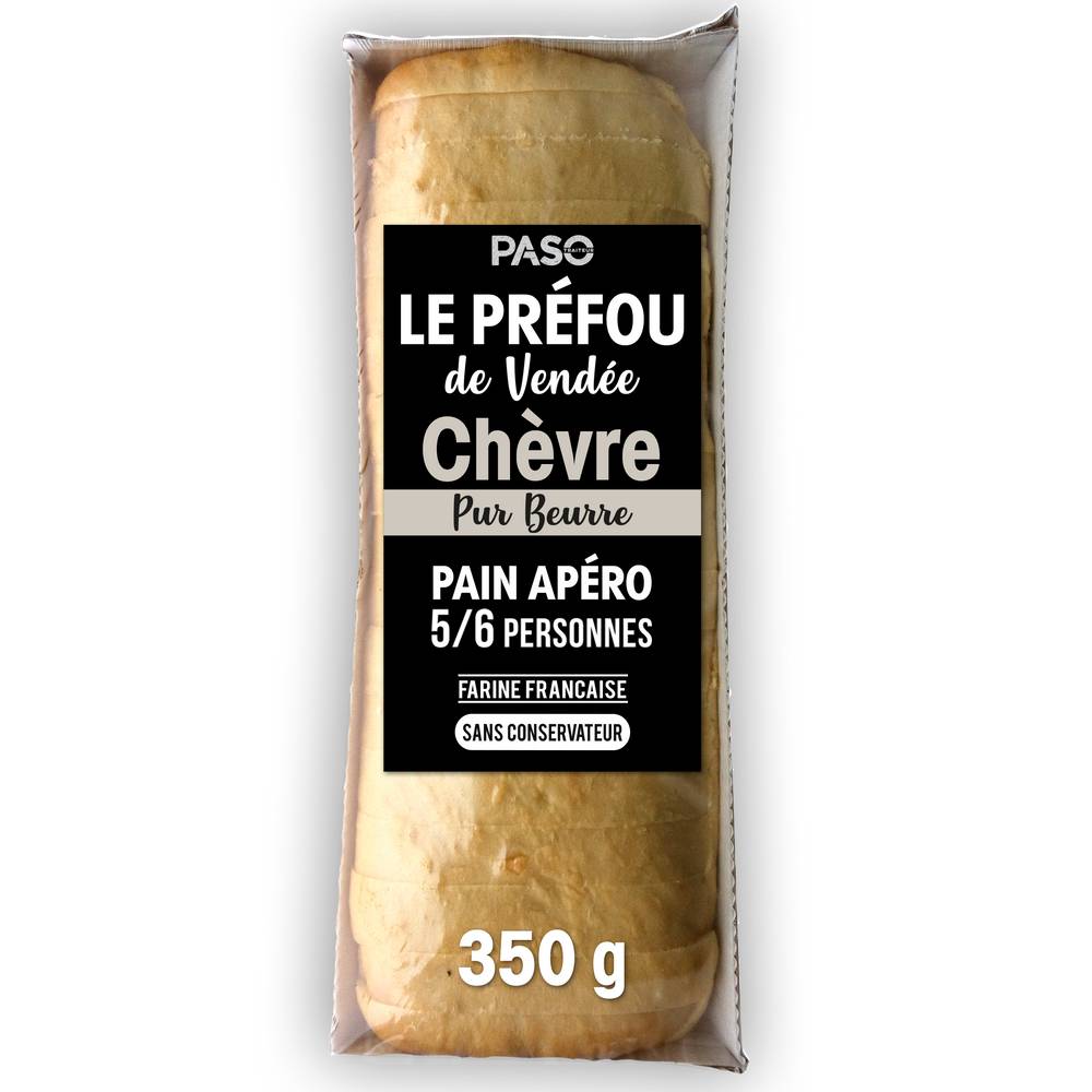 Paso - Le préfou chèvre pain apéro au pur beurre