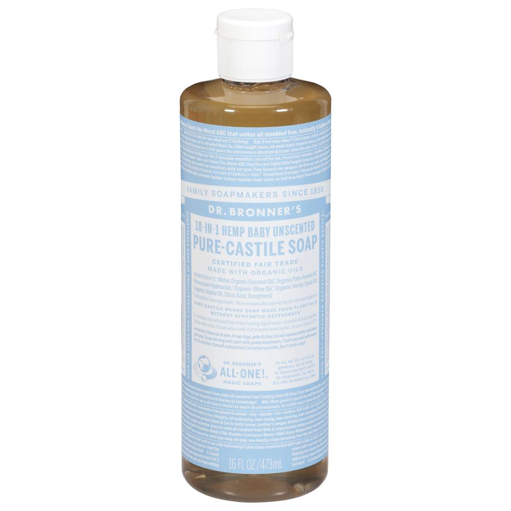 Dr. Bronner's 18 In 1 Hemp Baby Pure Castile Soap (16 fl oz)