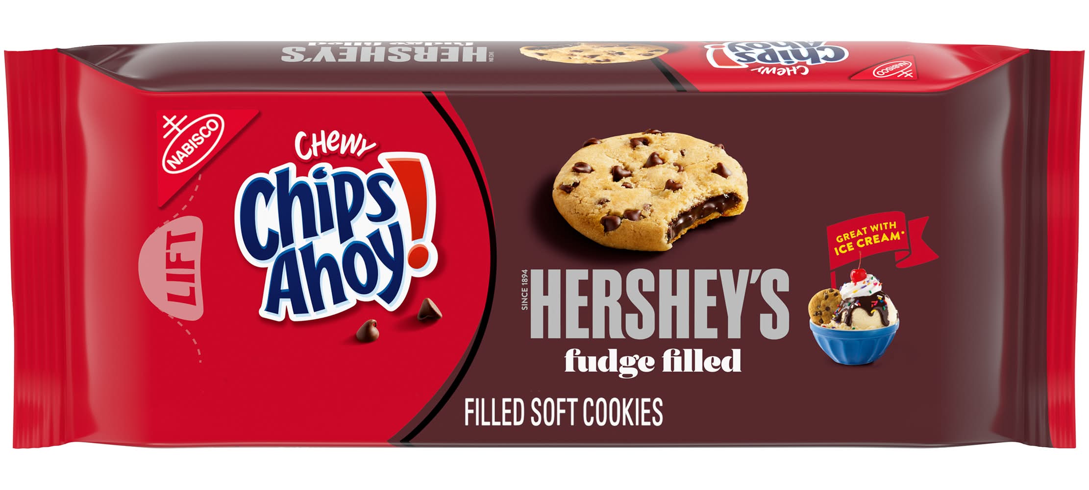 Chips Ahoy! Chewy Hershey's Fudge Filled Soft Cookies (9.6 oz)