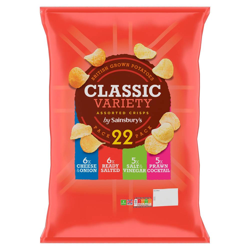 Sainsbury's Classic Variety Assorted Crisps 22x25g