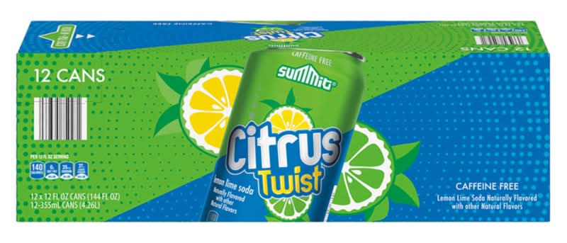 Summit Citrus Twist Soda, Lemon Lime (12 x 12 fl oz)