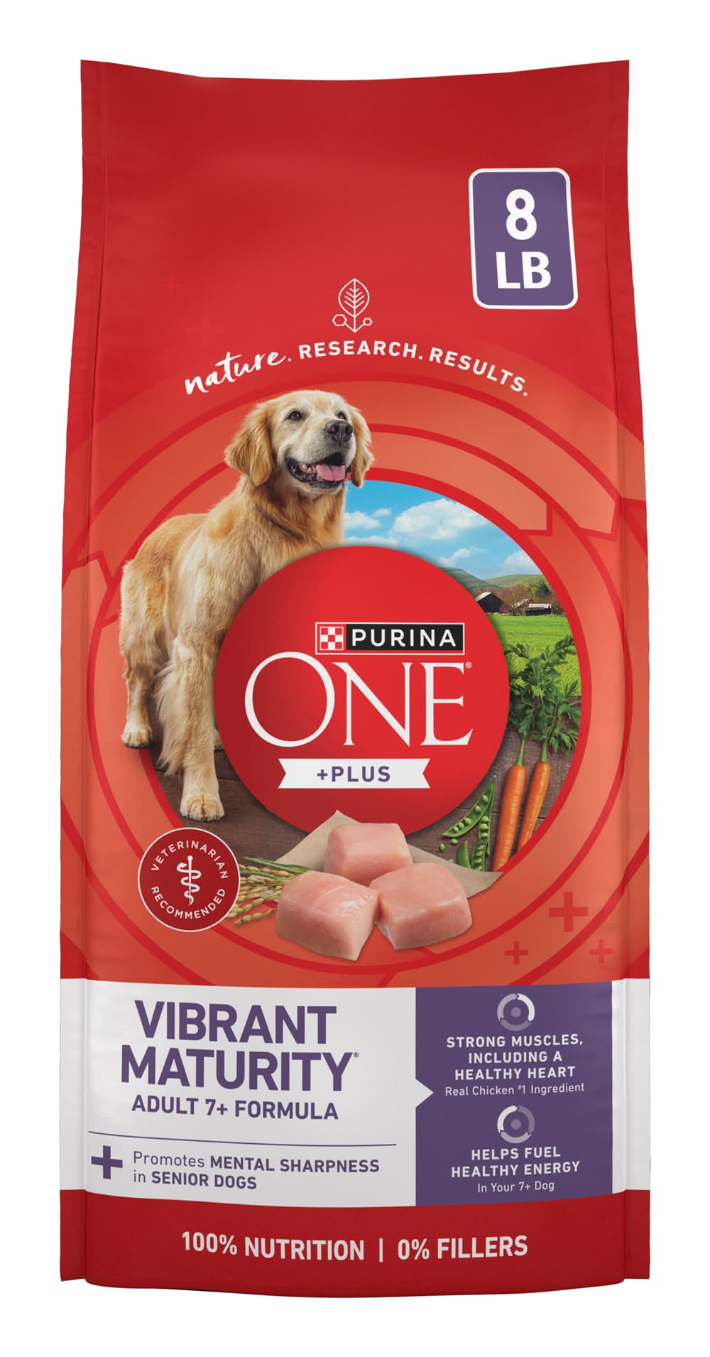 Purina One High Protein Senior Adult Dry Dog Food (8 lbs)