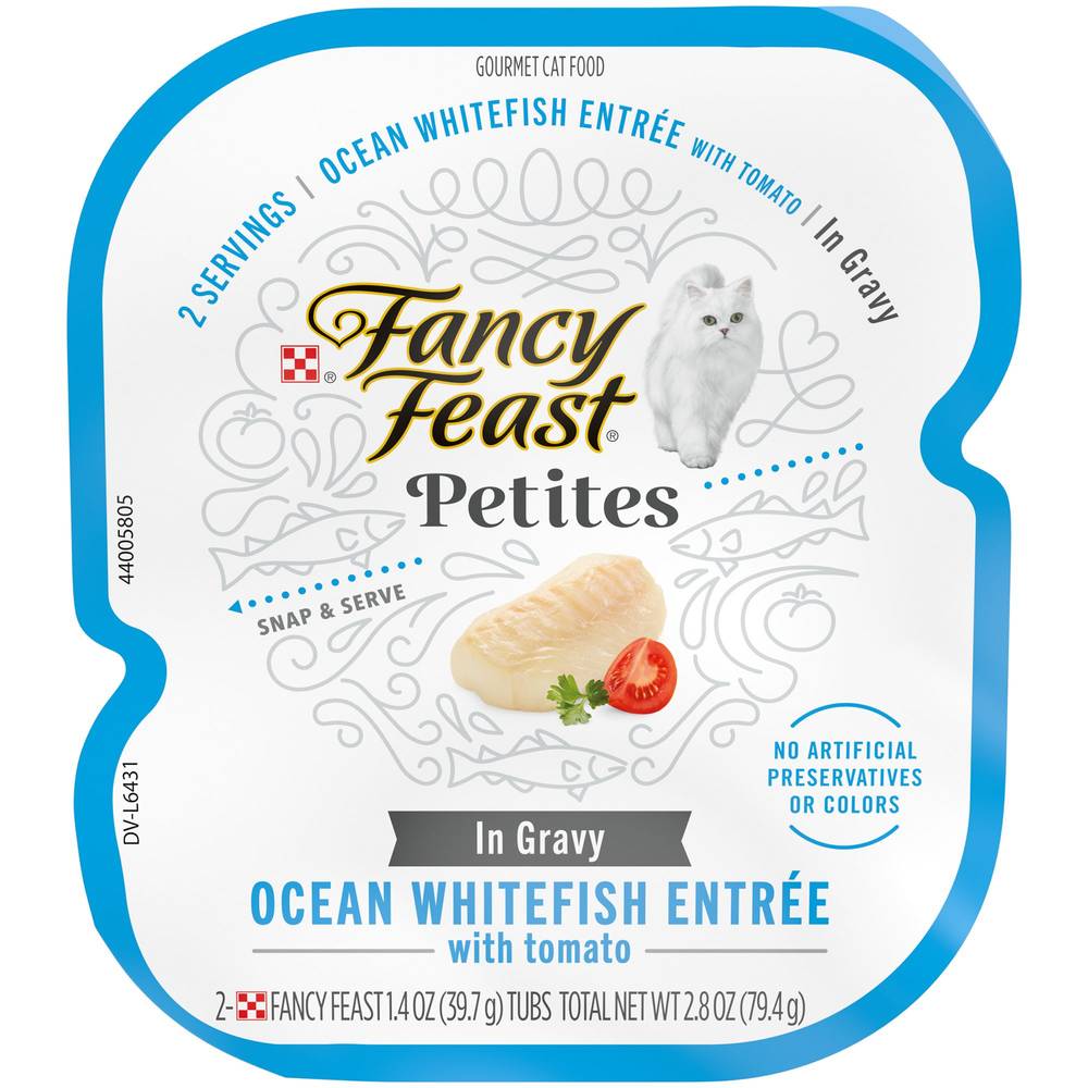 Fancy Feast® Petites in Gravy Cat Wet Food - 2.8 oz (Flavor: Ocean Whitefish, Size: 2.8 Oz)