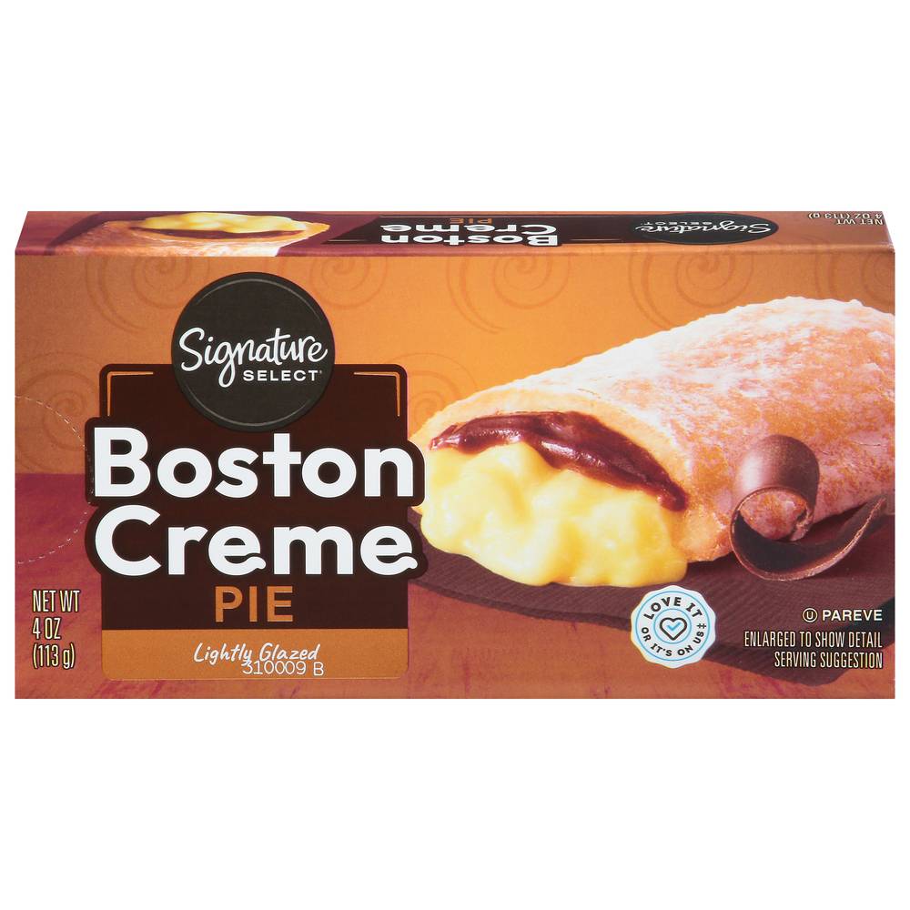 Signature Select Lightly Glazed Boston Creme Pie (4 oz)