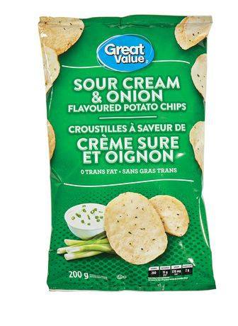 Great Value Sour Cream & Onion Potato Chips (200 g)