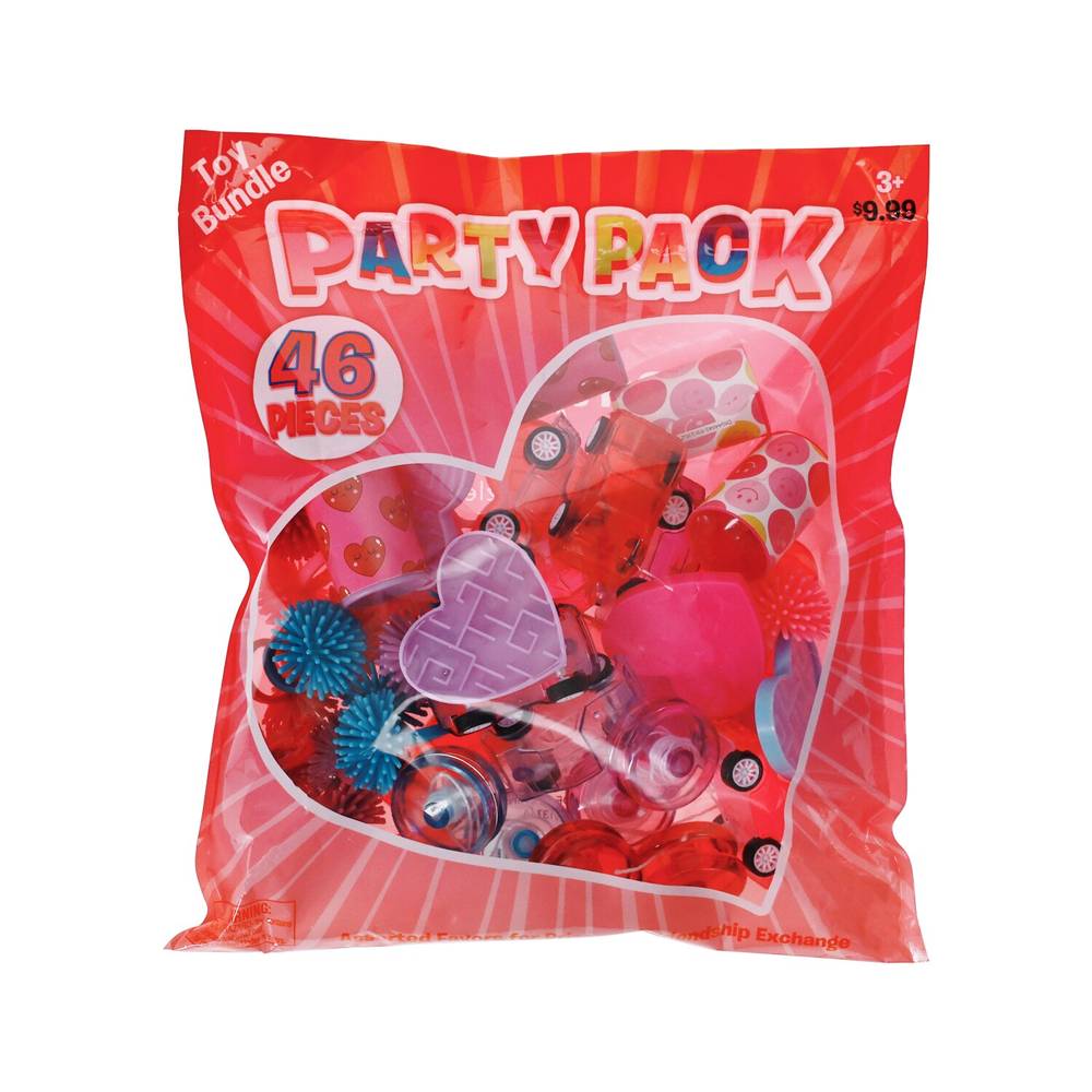 Red & Pink Toy Bundle Party Pack, 46 ct