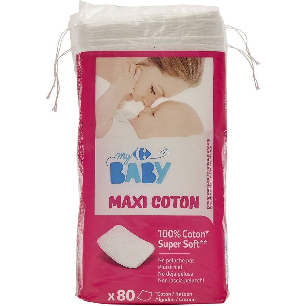 Maxi coton CARREFOUR BABY - le paquet de 80