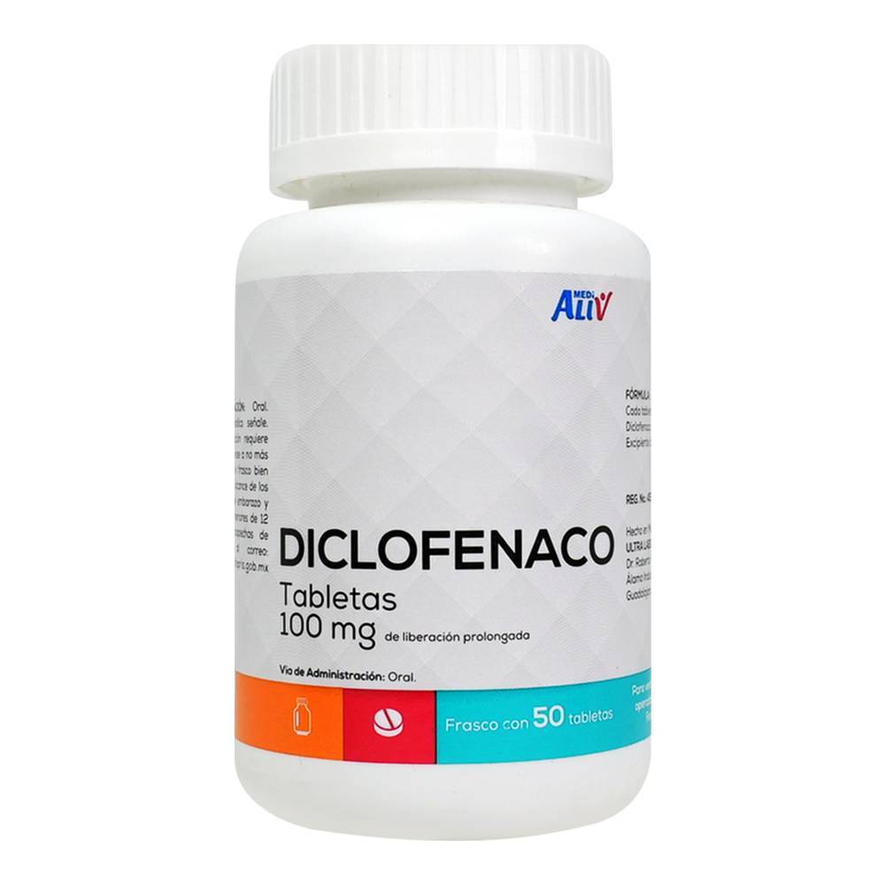 Medialiv diclofenaco tabletas 100 mg (50 piezas)