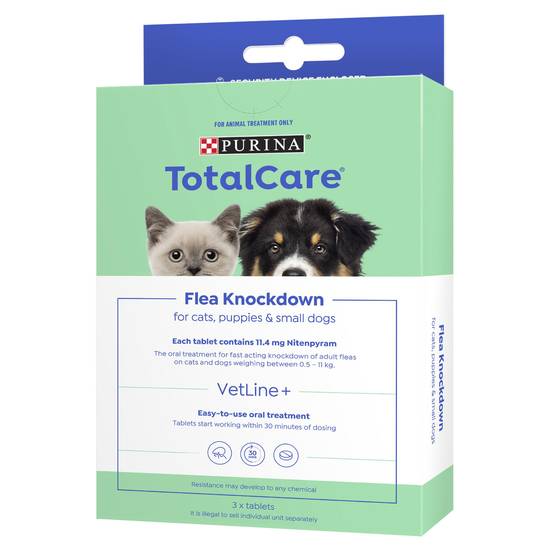 Purina Total Care Flea Knockdown For Cats, Puppies And Small Dogs (3 Pack)