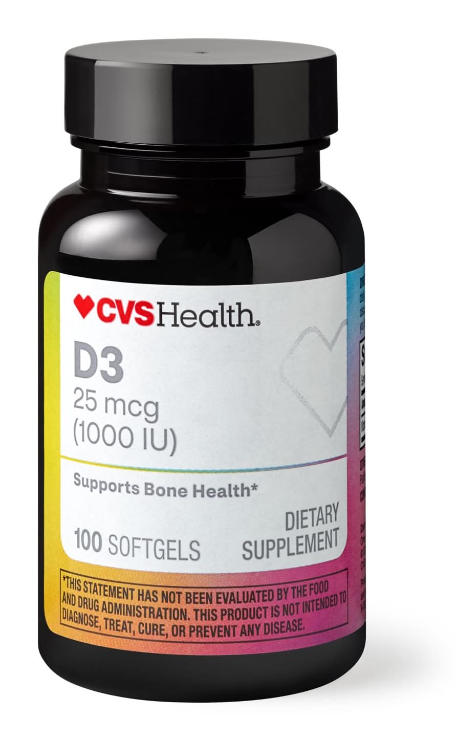 Cvs Vitamin D3 1000Iu Softgels, 100 Ct