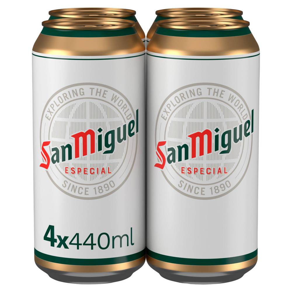 San Miguel Premium Lager Beer Cans 4x440ml