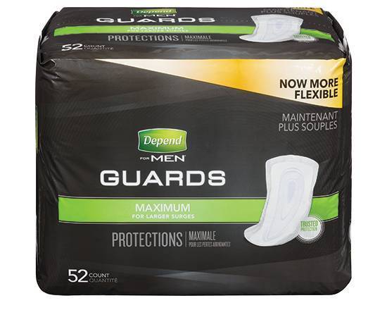 DEPEND GUARDS MAXIMUM ABSORBENCY MEN 52 PK